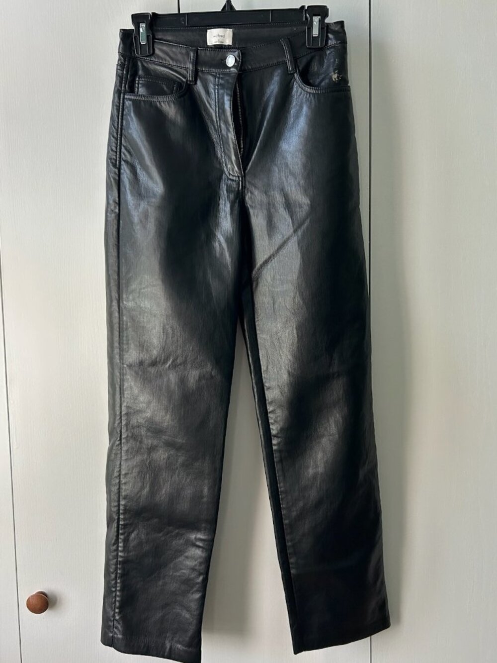 Wilfred Melina Vegan Black Leather Pants Sz 4